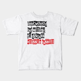 Introverted & Music-Allisson Russell Kids T-Shirt